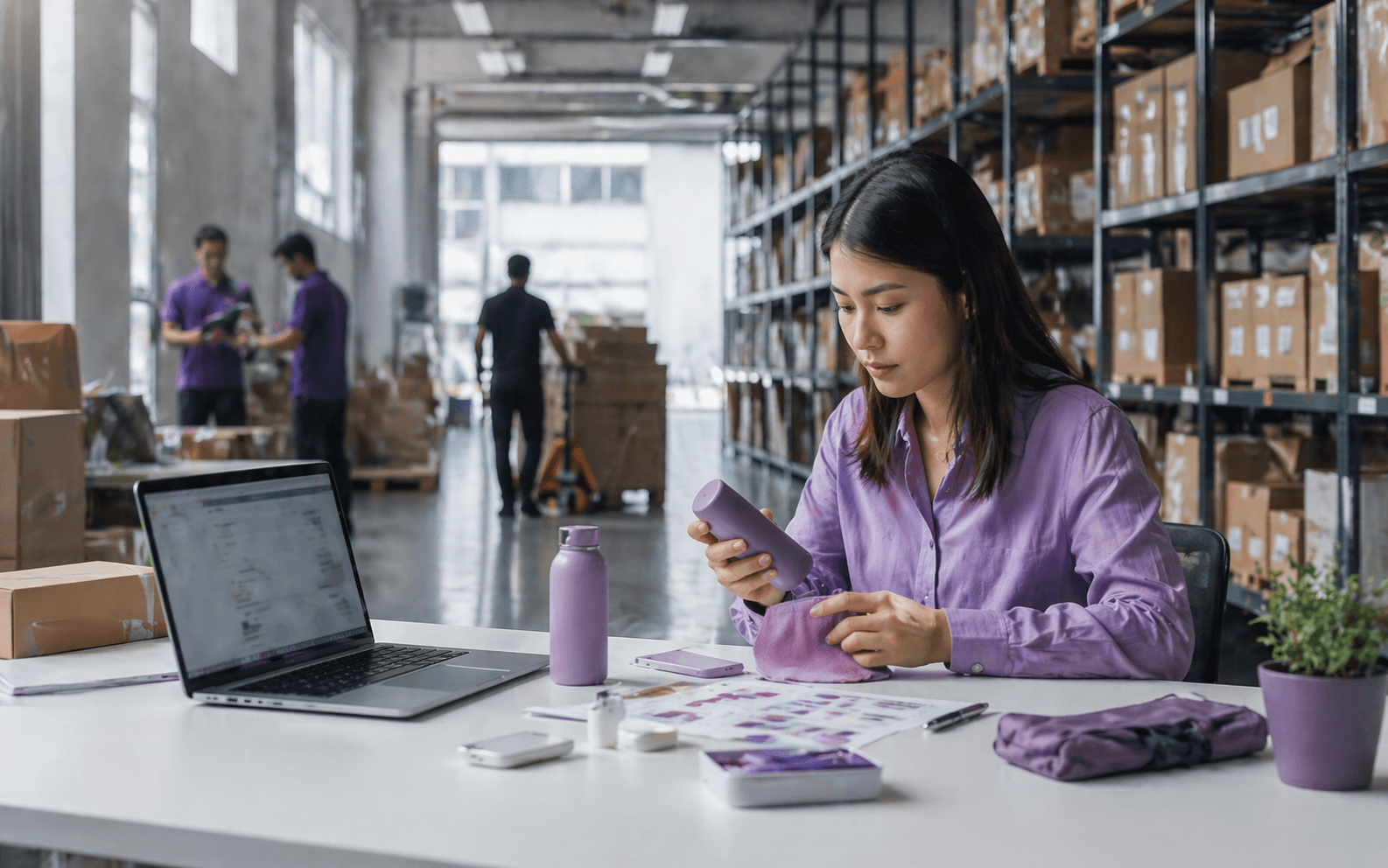 FastFulfill sourcing workspace inside a warehouse environment